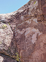 Faint petroglyphs