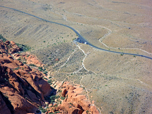 Road past the Calico Hills