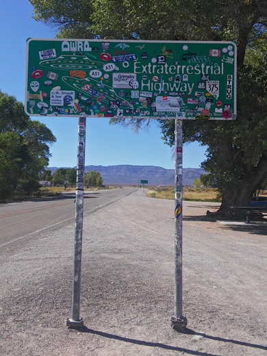 Sign for the Extraterrestrial Highway, NV 375
