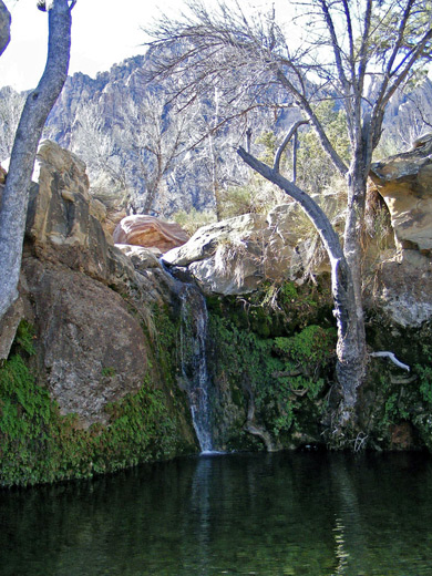 Waterfall and pool