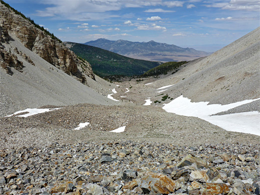 Moraine below the glacier