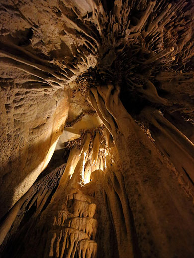 Ceiling formations; draperies and columns