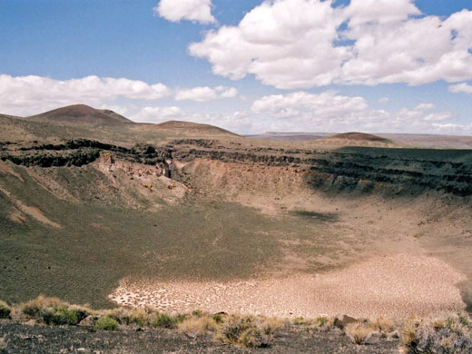Close view of the crater