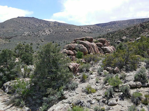 Boulder-covered slopes