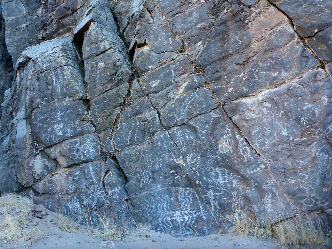 White petroglyphs