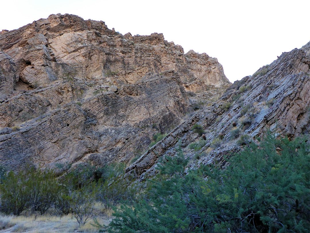 Layered cliffs