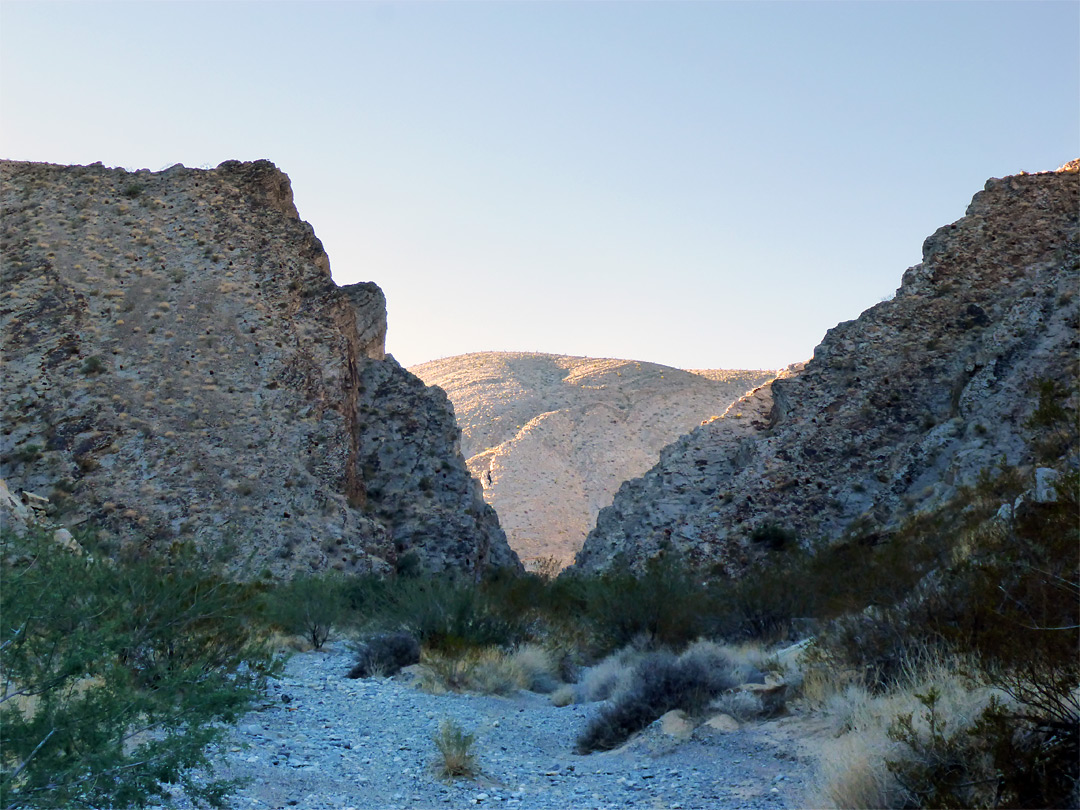 V-shaped canyon