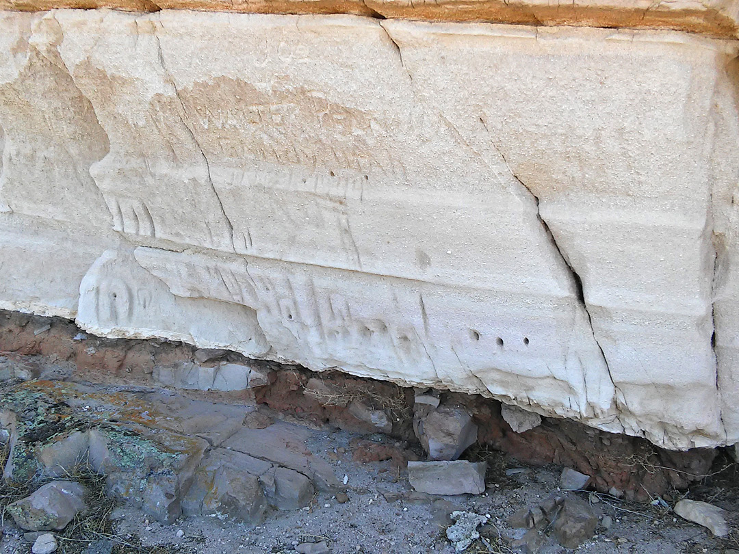 Inscriptions on tuff