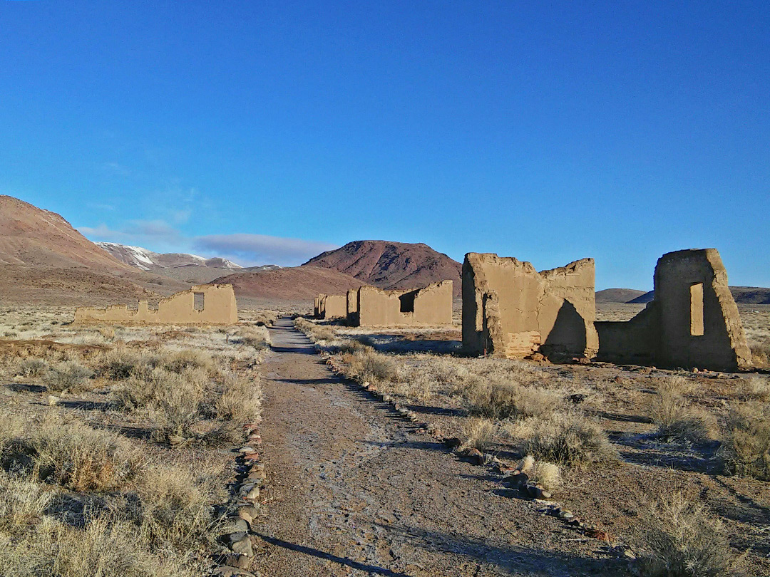 Trail past the barracks