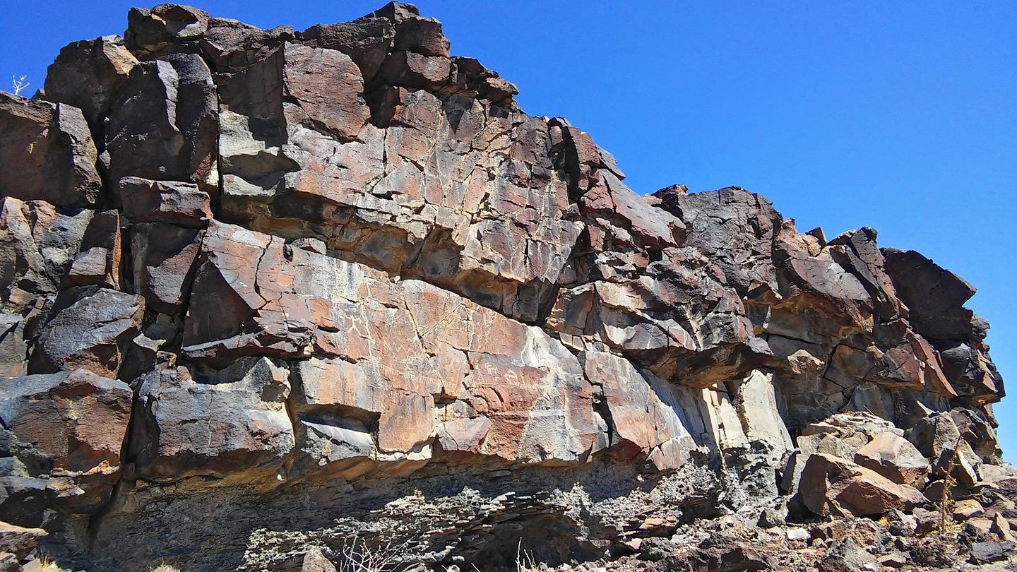 Jagged cliff face