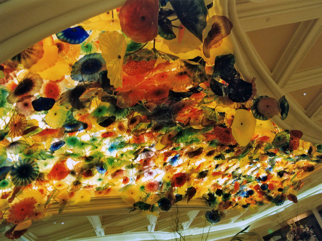 Ceiling Of The Bellagio Lobby Las Vegas Nighttime Nevada