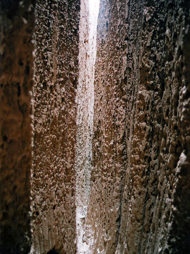 Vertical-walled passage