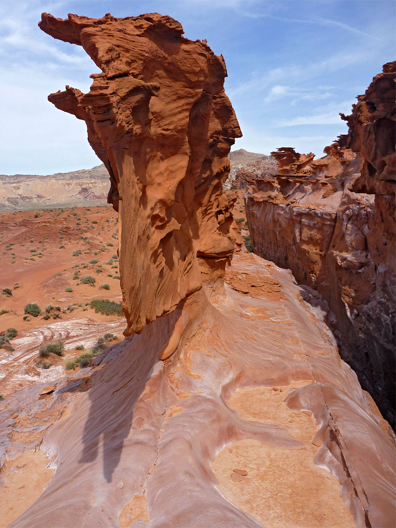 Protruding rock