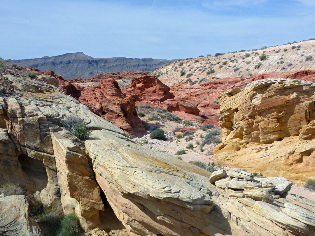 Red and yellow rocks