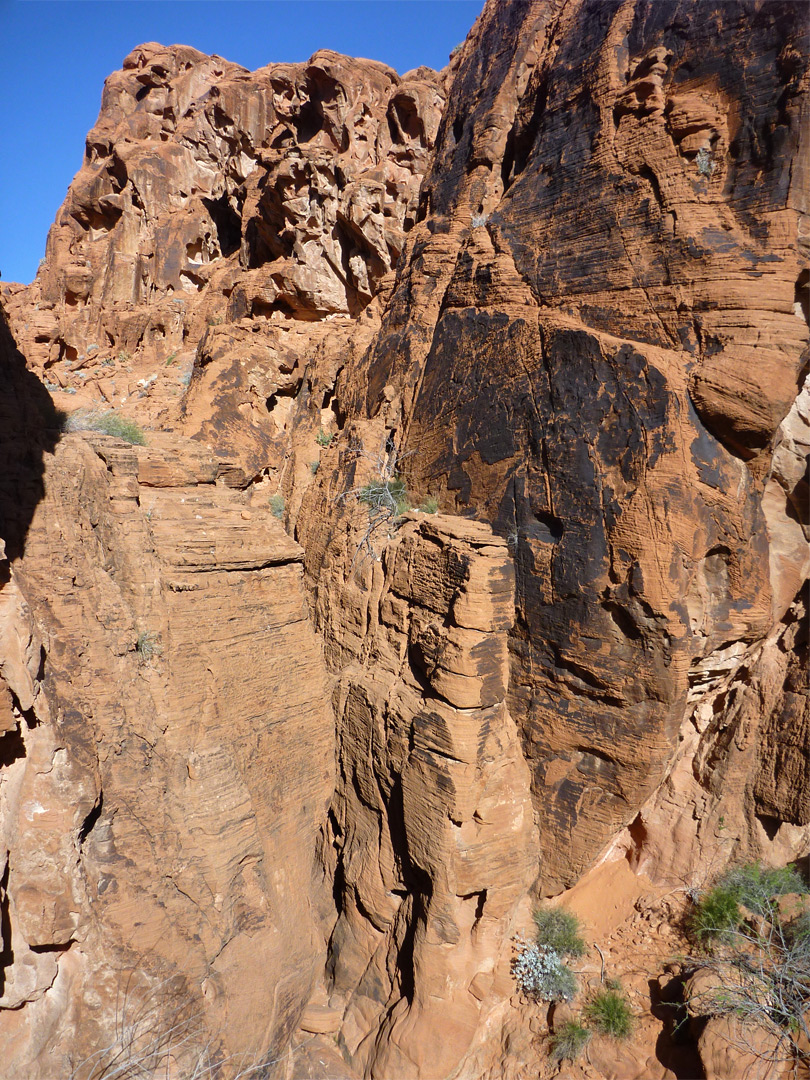 Red-brown cliffs