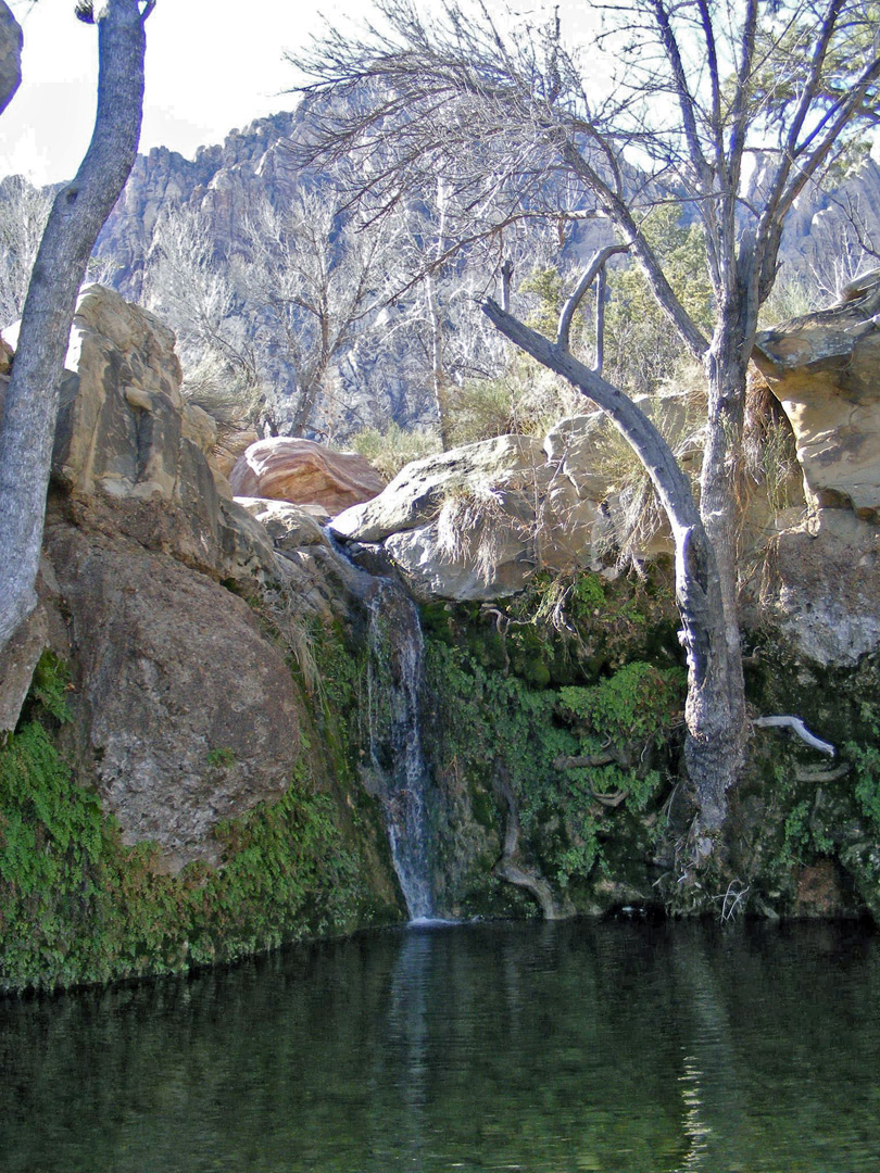 Waterfall and pool