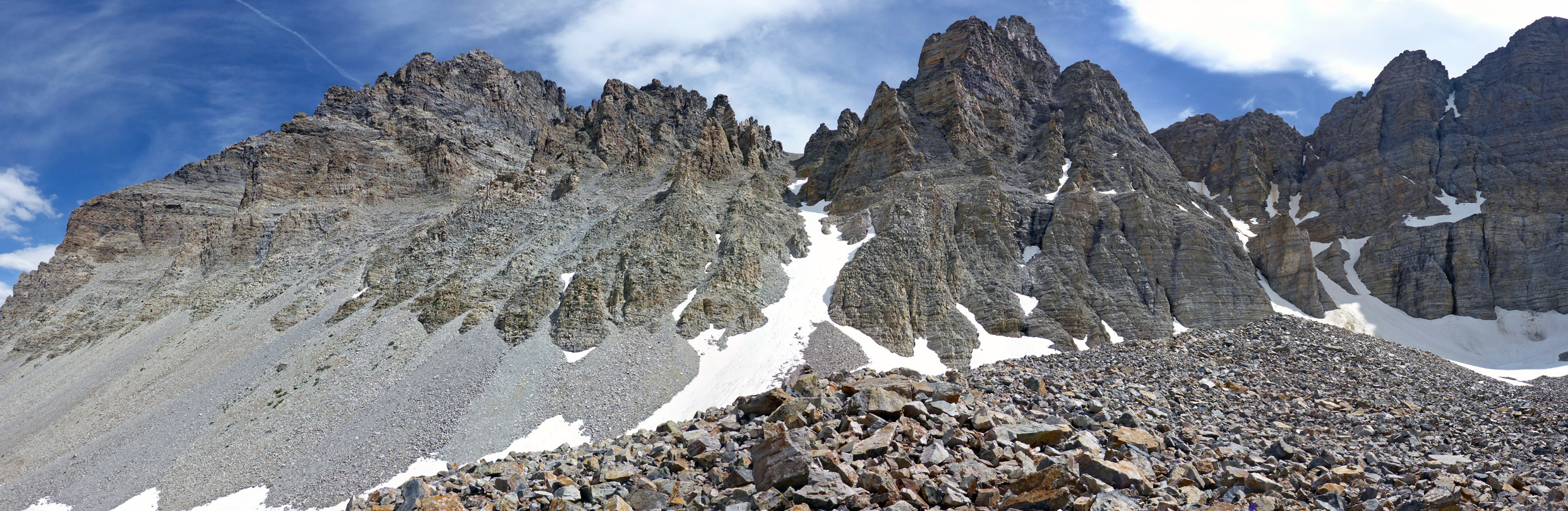 Cliffs to the east