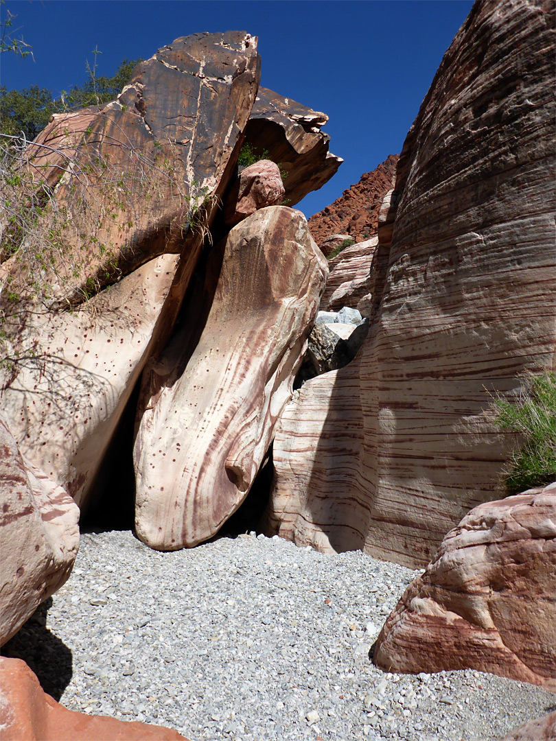 Cliff and boulders