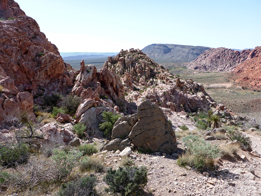 Rocks near the saddle