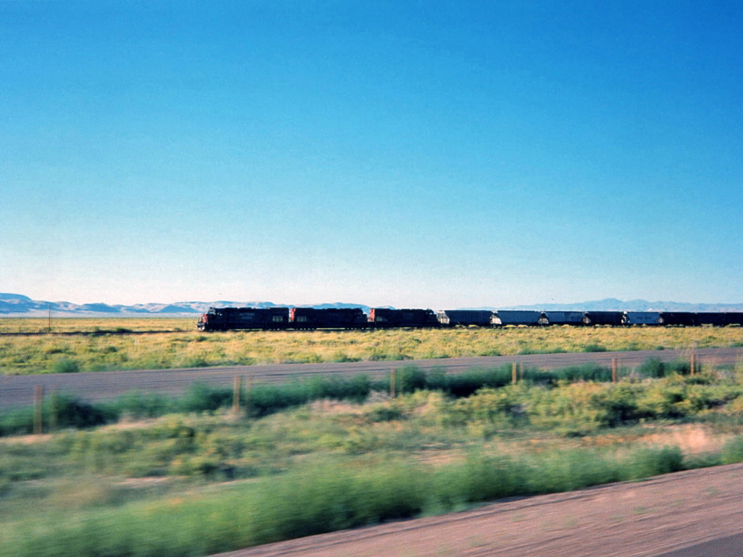 Train alongside I-80