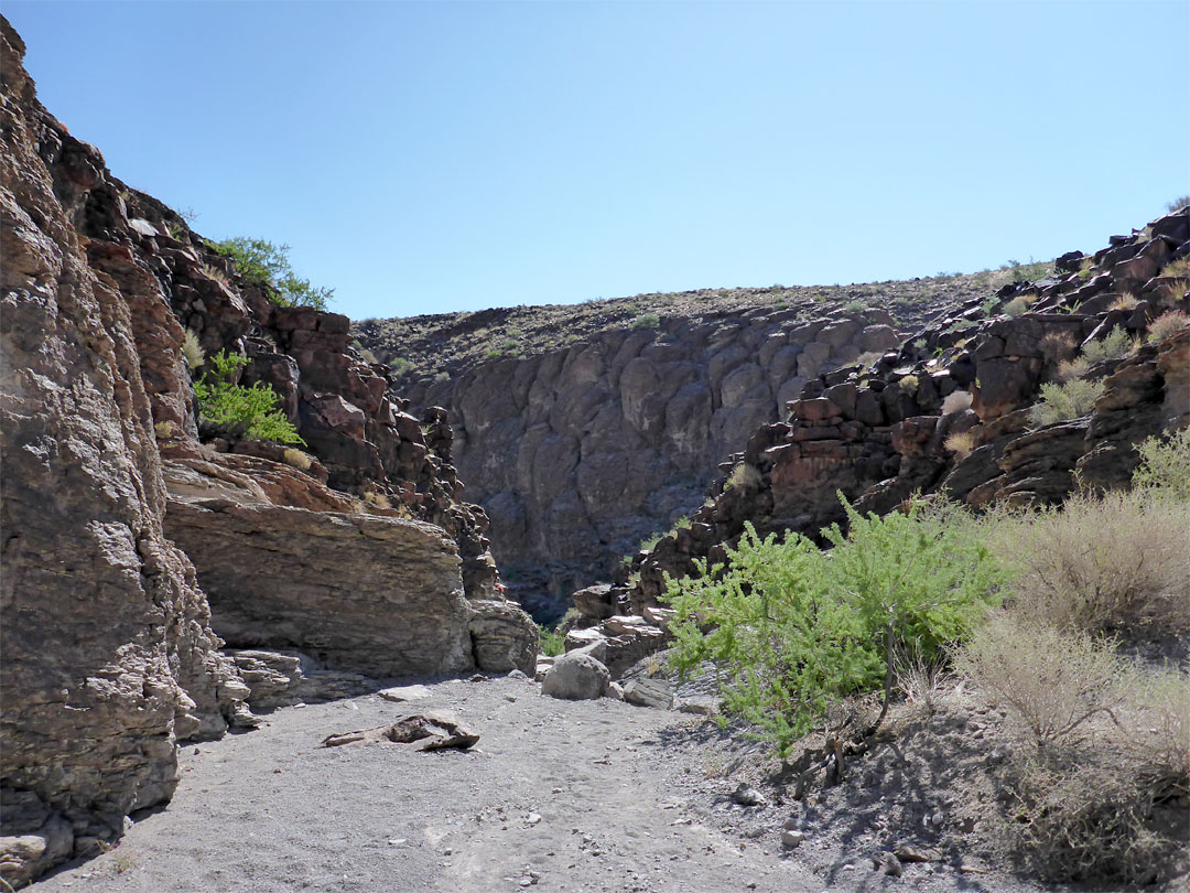 Cliff-lined streambed