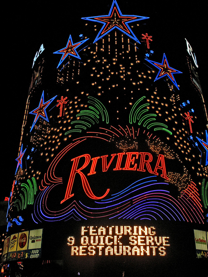 Riviera Hotel sign, Las Vegas, The Riviera Hotel is still i…