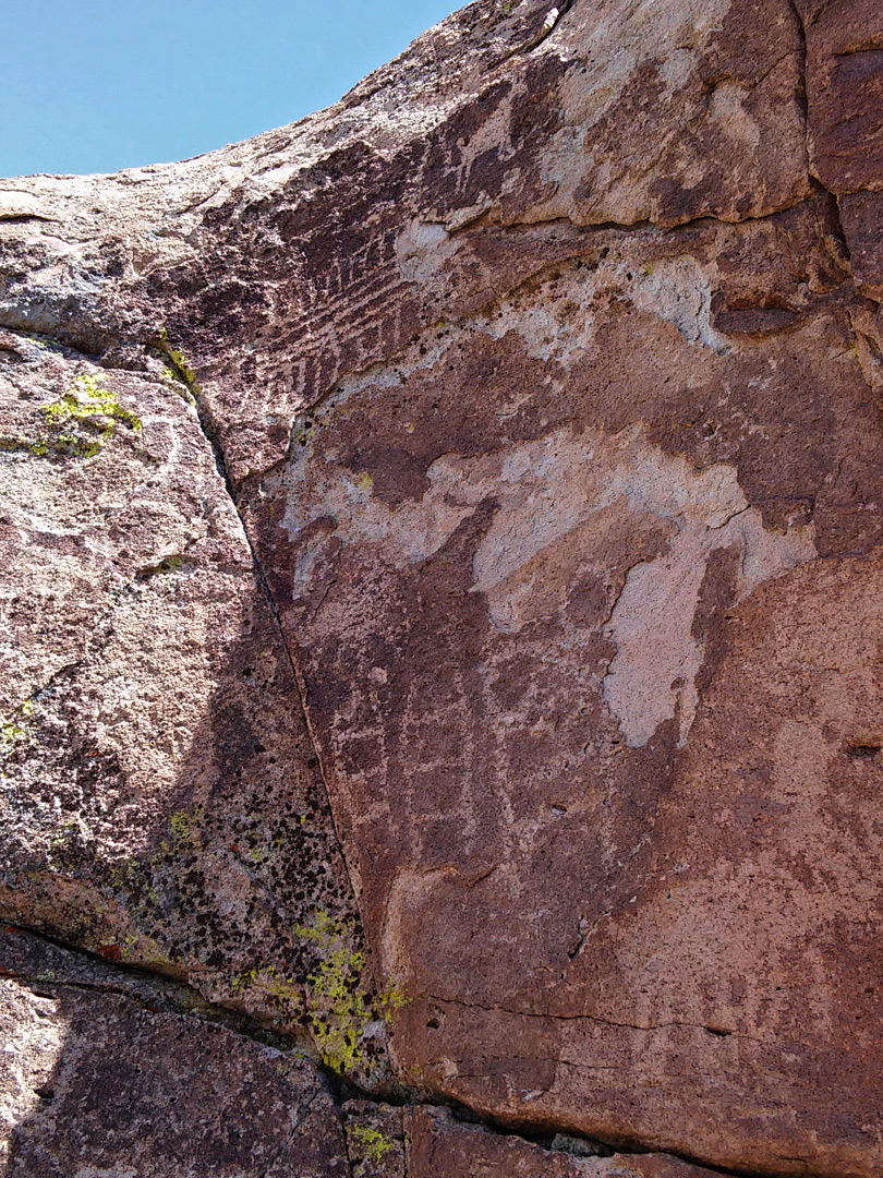 Faint petroglyphs