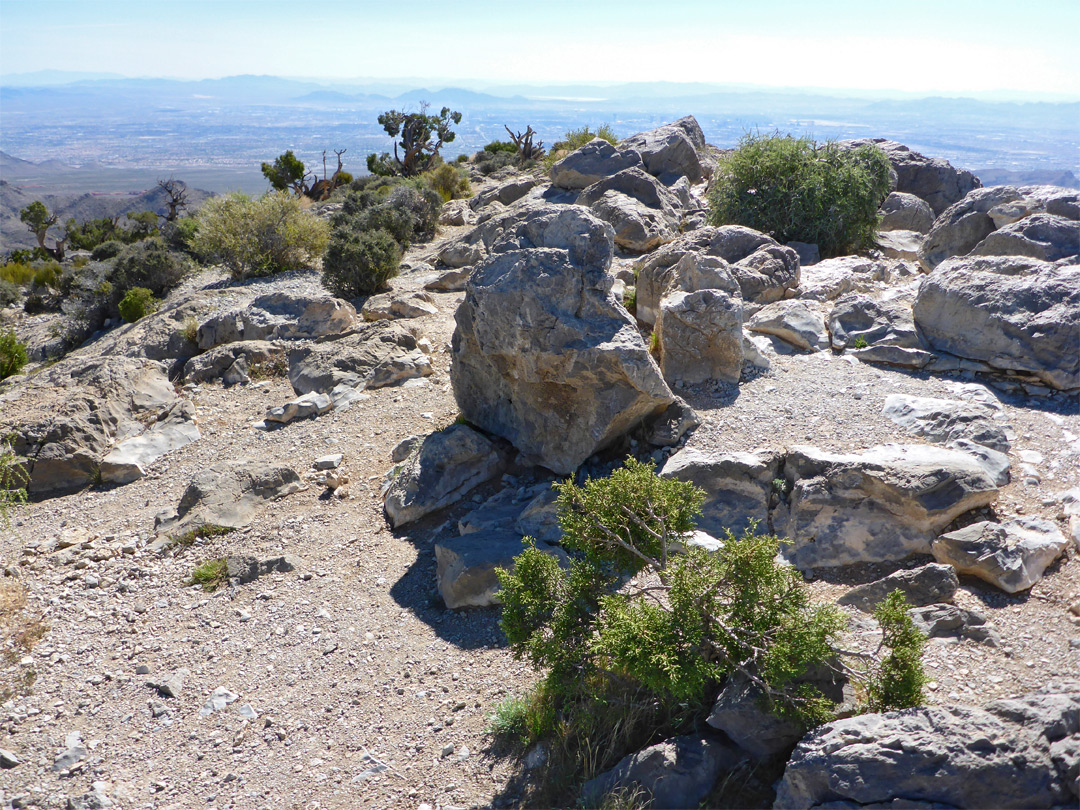 Boulders on the summit