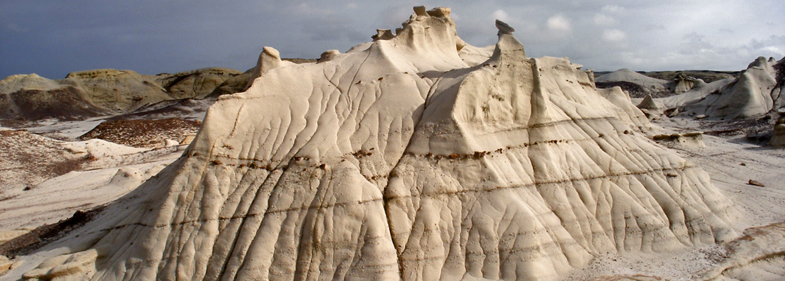 Striated sandstone mound