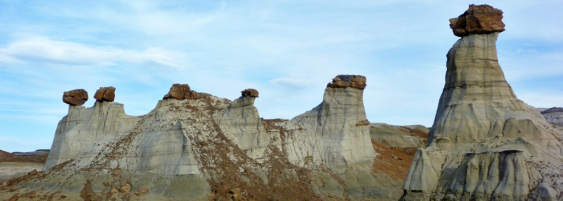 Row of hoodoos