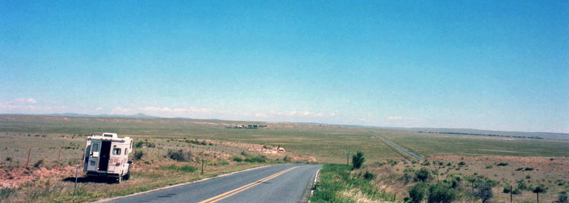 View north along NM 3 to Encino
