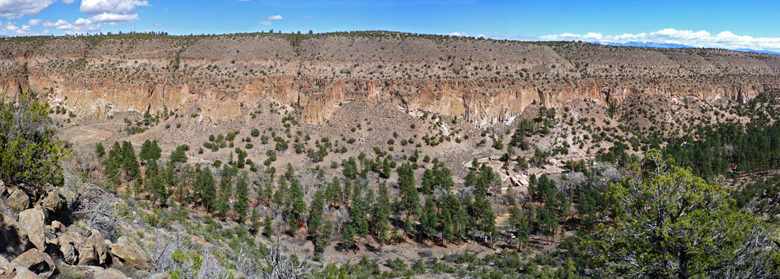 Panorama of Frijoles Canyon