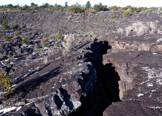 Lava fissure