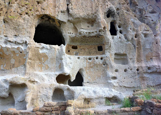 Rooms, alcoves, cavates, windows, viga holes and caves
