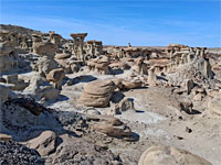 Many eroded formations