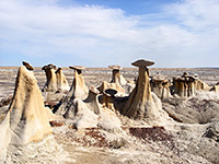 Isolated yellow hoodoos