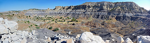 Cliffs along the south edge of the mesa