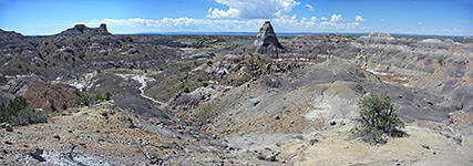 View south over the badlands