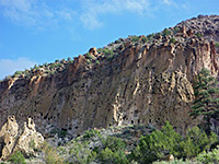 Cliffs above the cave dwellings