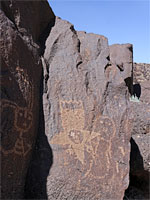Three petroglyphs