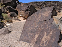 Flat-faced boulder