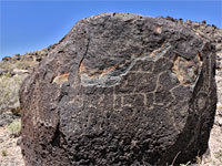 Faint petroglyphs