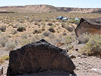 Petroglyphs near the road