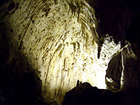 Thin stalagtites
