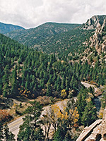 View above highway 64