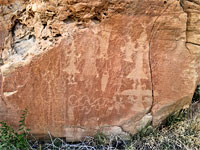 Faint petroglyphs