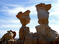 Hoodoos in shadow