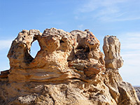 Arch and petrified wood