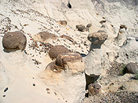 White sandstone hillside