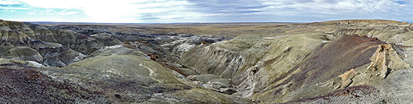 Panorama of the badlands
